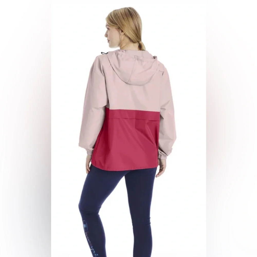 Champion Packable Colorblock Windbreaker Jacket. 2 Tone Pink NWOT - Picture 4 of 16
